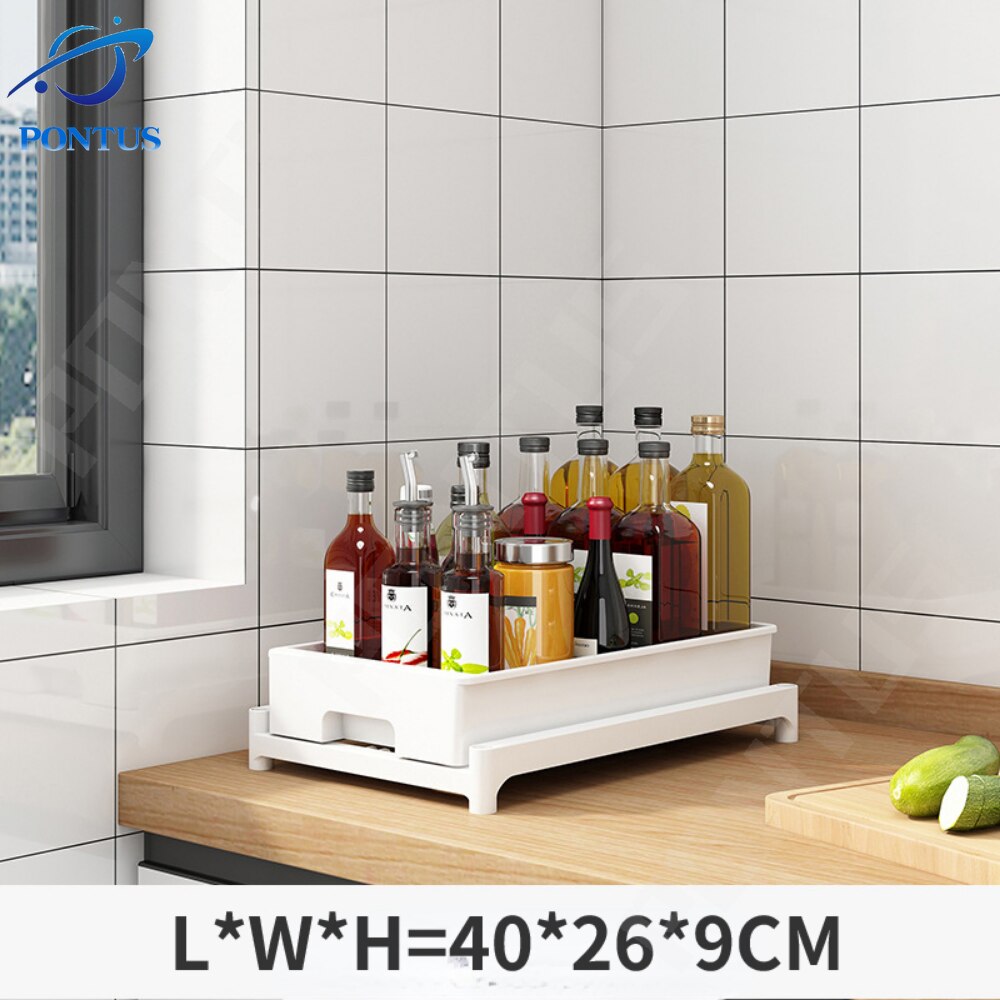 Kitchen Drawer Spice Rack Shelf Kitchen Cupboards Organizer Vegetable Pull Out Cabinet Bathroom Cupboard Storage Organize