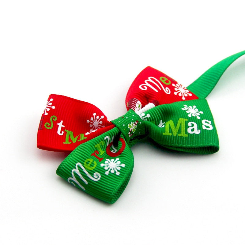 Pet Christmas Bow Collar