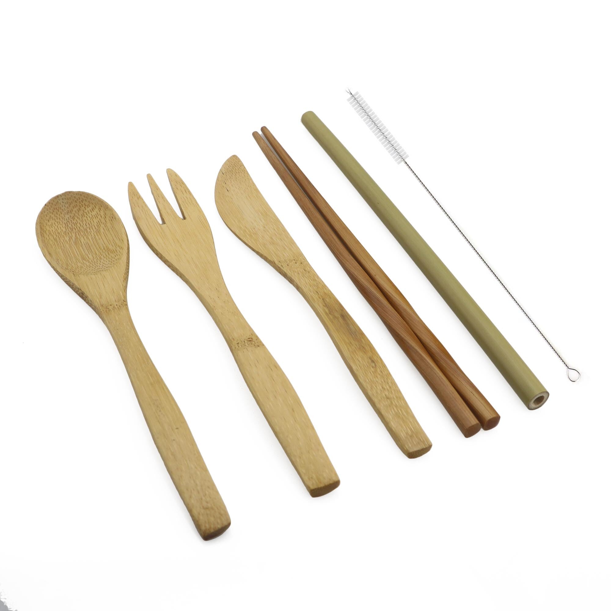 6 Piece Wooden Cutlery Set