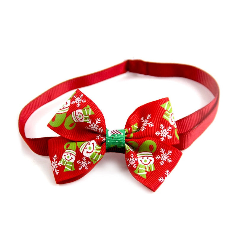 Pet Christmas Bow Collar