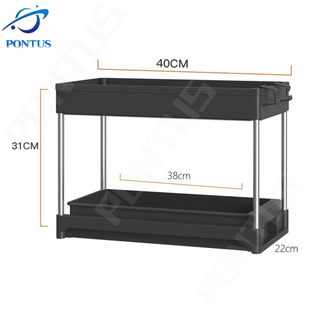 Kitchen Drawer Spice Rack Shelf Kitchen Cupboards Organizer Vegetable Pull Out Cabinet Bathroom Cupboard Storage Organize