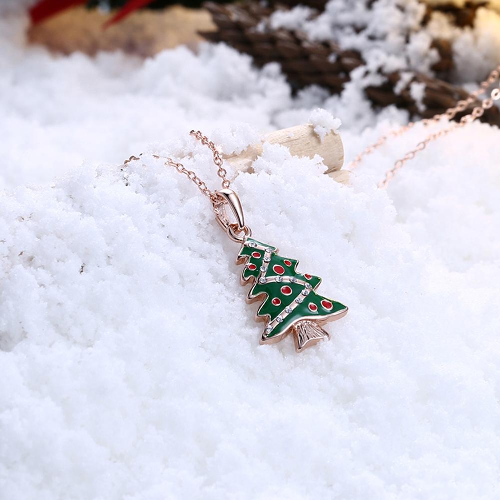 Christmas Tree Necklace in 18K Rose Gold Plated - Christmas Collection